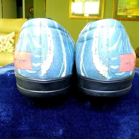 Icon Ocean Painted ICON Wearable Art Shoes Shoes Men's Size 9.5 - Picture 6 of 12